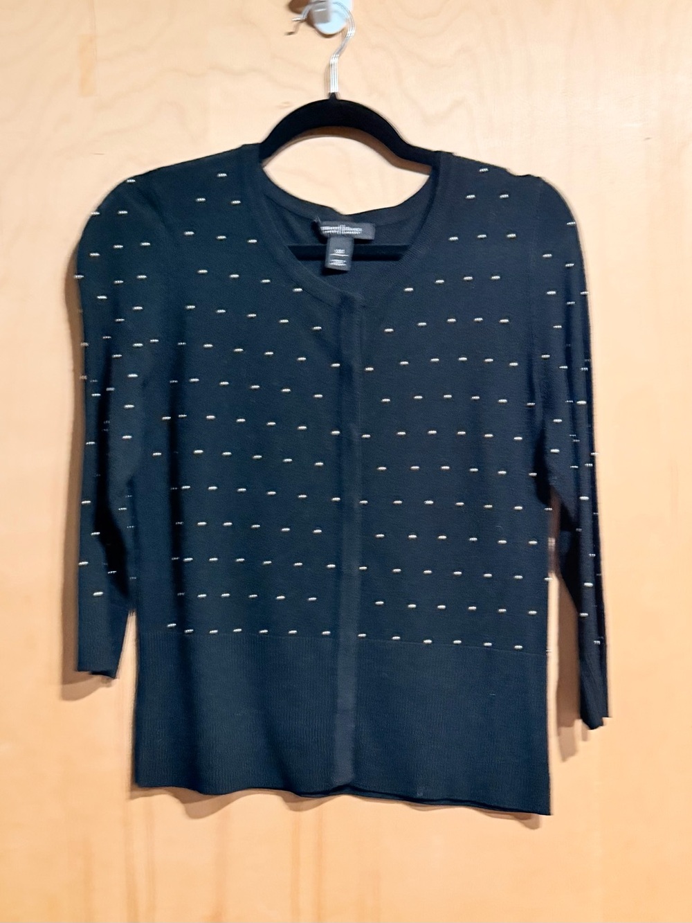 White House Black Market Black Studded Cardigan